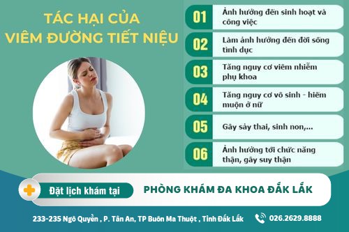 Trị viêm đường tiết niệu Đắk Lắk - Viêm đường tiết niệu có nguy hiểm không?